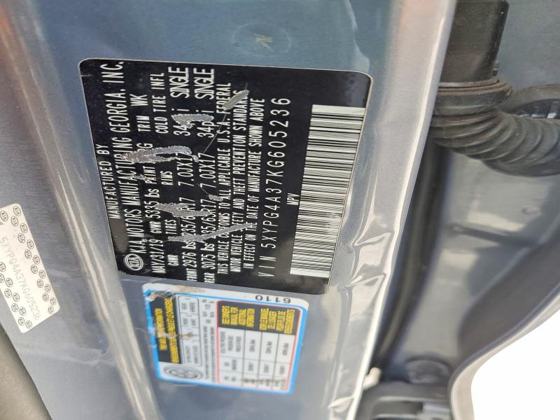 Продаж на аукціоні авто 2019 Kia Sorento, vin: 5XYPG4A37KG605236, номер лоту: 55462196