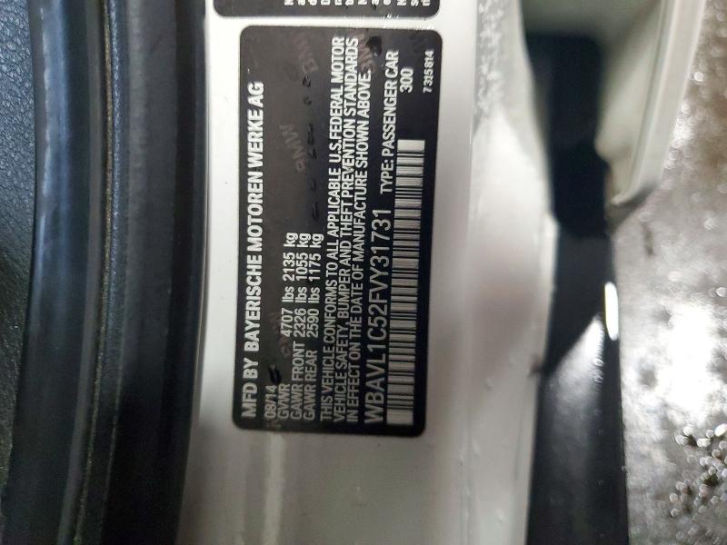 Продажа на аукционе авто 2015 Bmw X1, vin: WBAVL1C52FVY31731, номер лота: 57024026