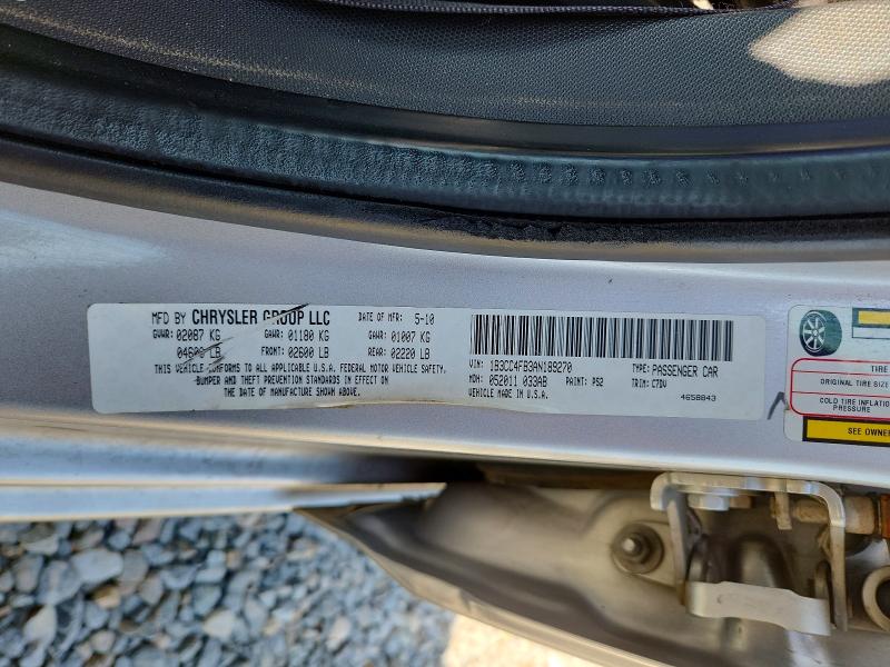 Продажа на аукционе авто 2010 Dodge Avenger, vin: 1B3CC4FB3AN189270, номер лота: 58540706