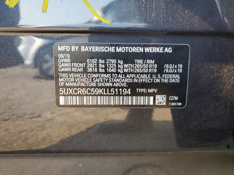 Aukcja sprzedaży 2019 Bmw X5, vin: 5UXCR6C59KLL51194, numer aukcji: 85633925