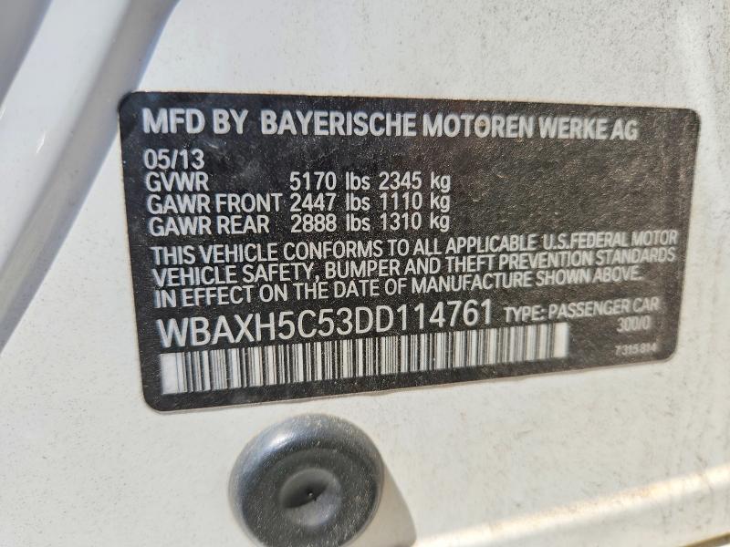 Продаж на аукціоні авто 2013 Bmw 528i, vin: WBAXH5C53DD114761, номер лоту: 55580196