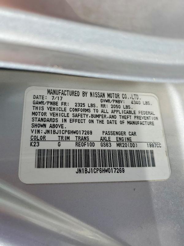 Продаж на аукціоні авто 2017 Nissan Rogue Sport, vin: JN1BJ1CP6HW017269, номер лоту: 56865716