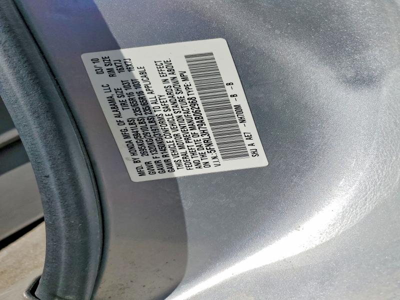 55181846 :رقم المزاد ، 5FNRL3H79AB062968 vin ، 2010 Honda Odyssey مزاد بيع