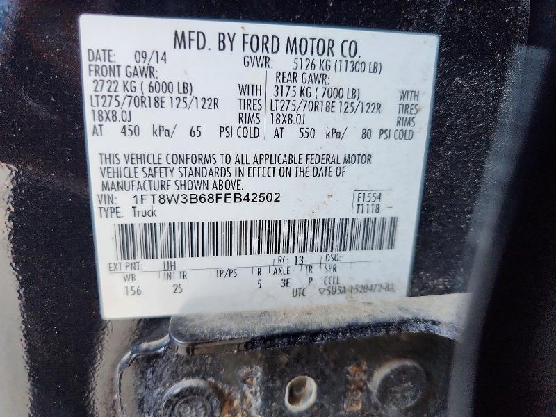 Aukcja sprzedaży 2015 Ford F350, vin: 1FT8W3B68FEB42502, numer aukcji: 56673986