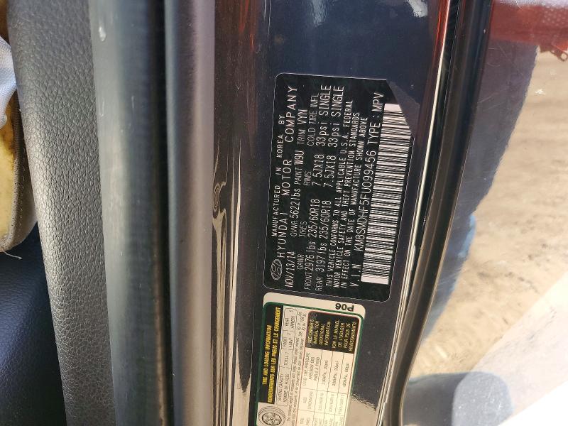 Продаж на аукціоні авто 2015 Hyundai Santa Fe, vin: KM8SMDHF5FU099456, номер лоту: 57047916