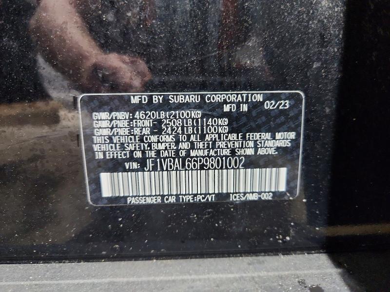 Auction sale of the 2023 Subaru Wrx, vin: JF1VBAL66P9801002, lot number: 57356126