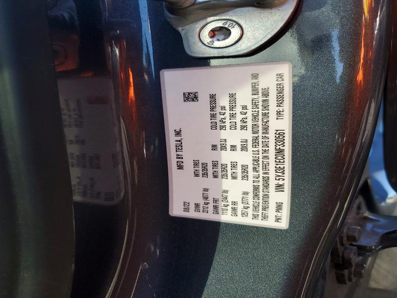 Aukcja sprzedaży 2022 Tesla Model 3, vin: 5YJ3E1EC0NF330561, numer aukcji: 59139126