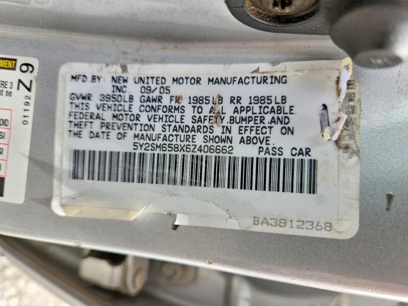 Продаж на аукціоні авто 2006 Pontiac Vibe, vin: 5Y2SM658X6Z406662, номер лоту: 55791406