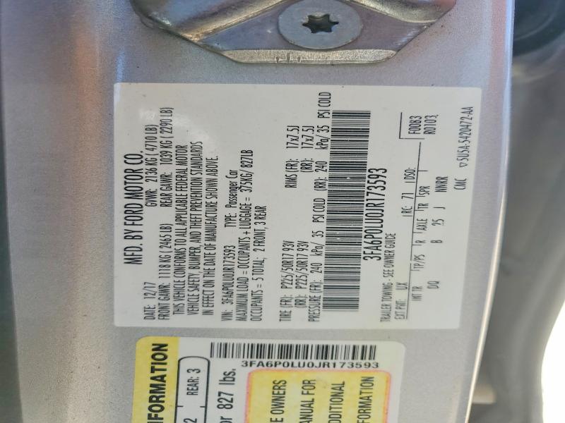 Продажа на аукционе авто 2018 Ford Fusion, vin: 3FA6P0LU0JR173593, номер лота: 55751286