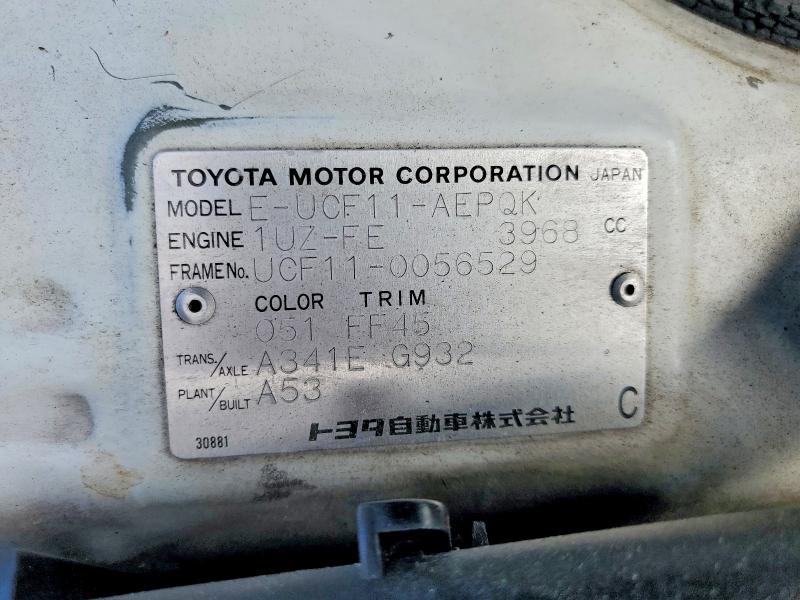 Продаж на аукціоні авто 1992 Toyota Celsior, vin: UCF110056529, номер лоту: 56646176