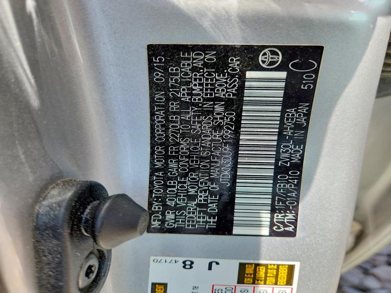 Продажа на аукционе авто 2015 Toyota Prius, vin: JTDKN3DU9F1992750, номер лота: 85633045