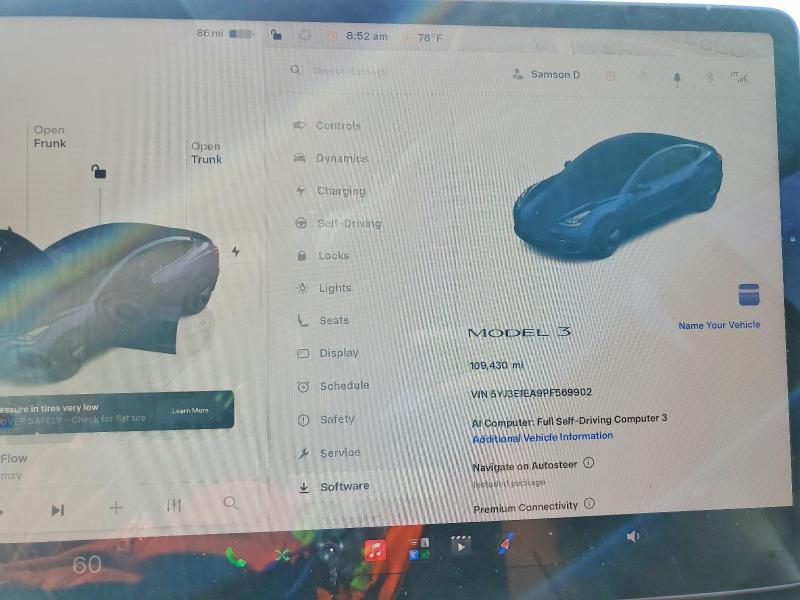 57336126 :رقم المزاد ، 5YJ3E1EA9PF569902 vin ، 2023 Tesla Model 3 مزاد بيع
