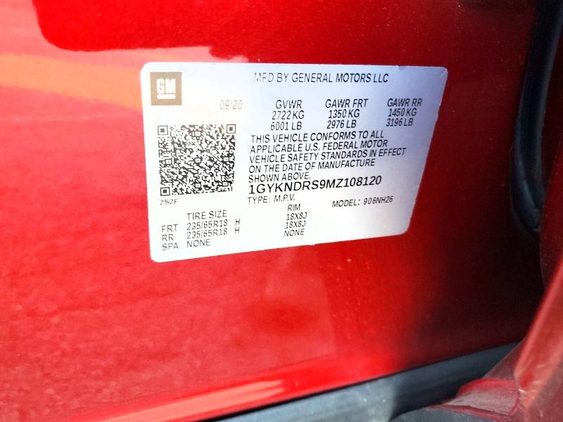 Продажа на аукционе авто 2021 Cadillac Xt5, vin: 1GYKNDRS9MZ108120, номер лота: 56197186