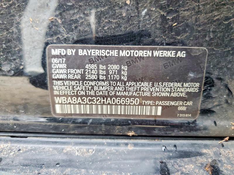 Aukcja sprzedaży 2017 Bmw 320, vin: WBA8A3C32HA066950, numer aukcji: 56667546