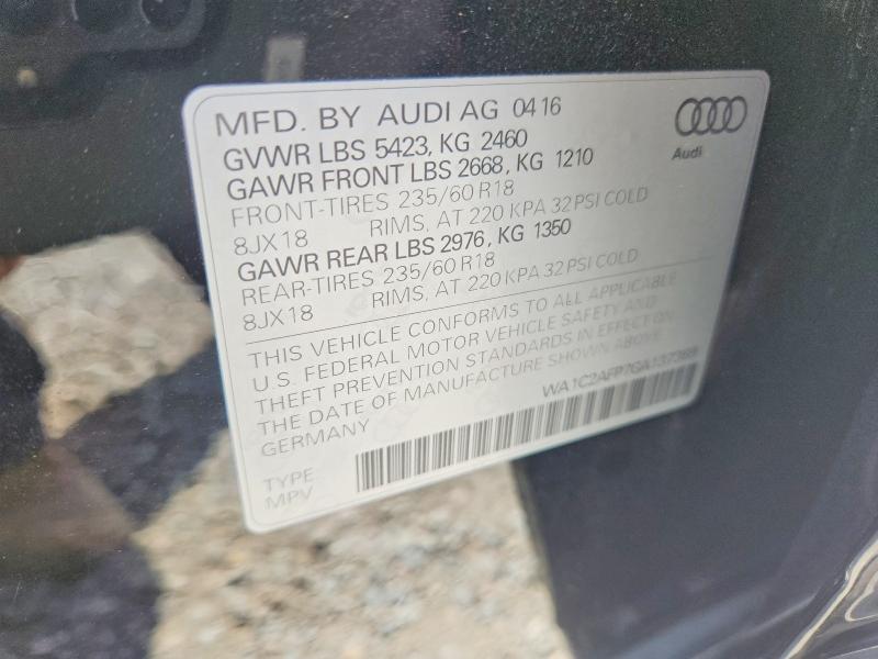Продажа на аукционе авто 2016 Audi Q5, vin: WA1C2AFP7GA137369, номер лота: 59227926