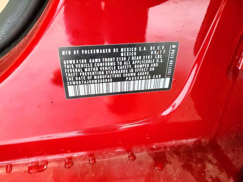 Aukcja sprzedaży 2017 Volkswagen Jetta, vin: 3VWDB7AJ0HM380846, numer aukcji: 58042646