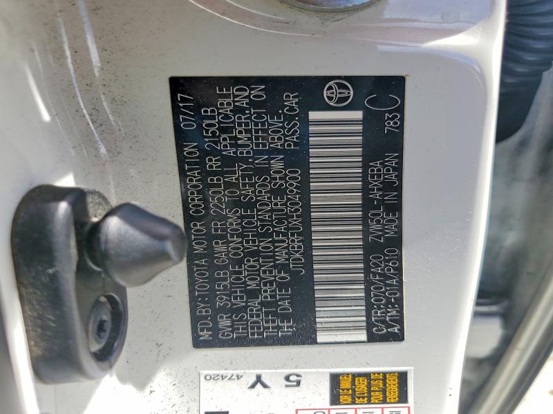 Продаж на аукціоні авто 2017 Toyota Prius, vin: JTDKBRFUXH3049900, номер лоту: 85990495