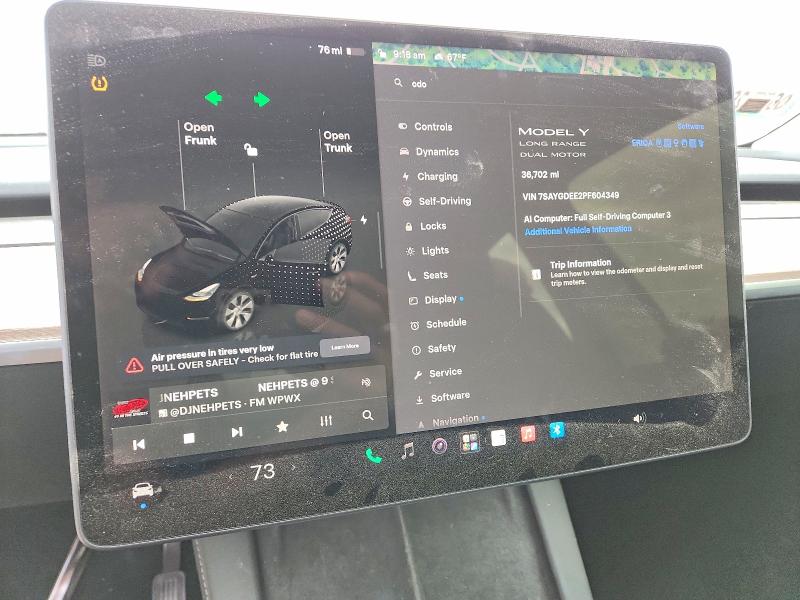2023 Tesla Model Y მანქანა იყიდება აუქციონზე, vin: 7SAYGDEE2PF604349, აუქციონის ნომერი: 55738056