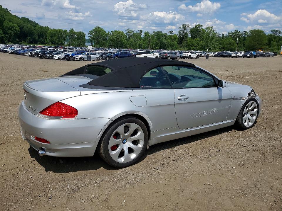 2004 Bmw 645 მანქანა იყიდება აუქციონზე, vin: WBAEK734X4B260601, აუქციონის ნომერი: 57234256