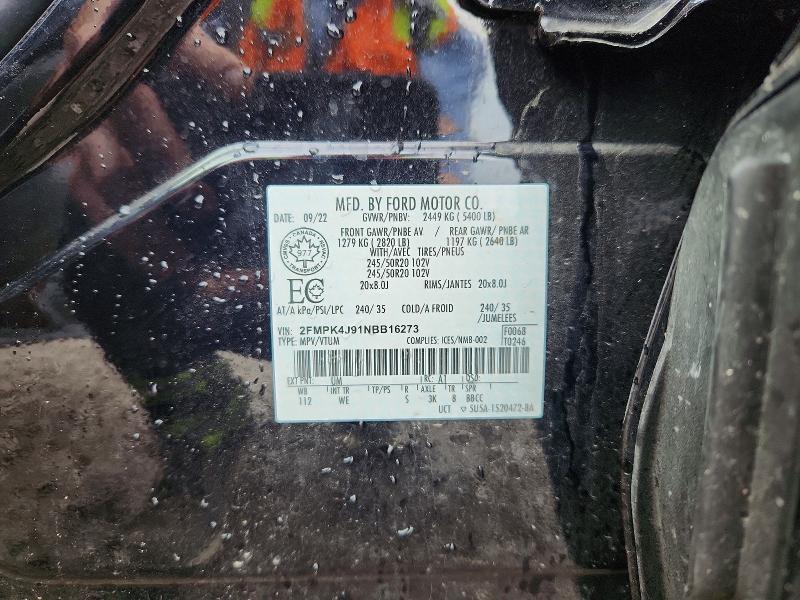 Aukcja sprzedaży 2022 Ford Edge, vin: 2FMPK4J91NBB16273, numer aukcji: 56812236