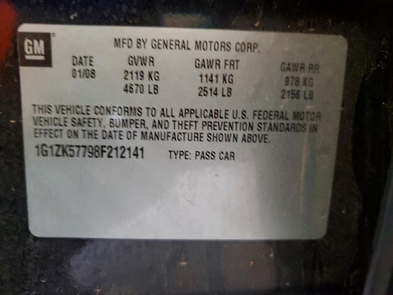 Aukcja sprzedaży 2008 Chevrolet Malibu, vin: 1G1ZK57798F212141, numer aukcji: 57848316