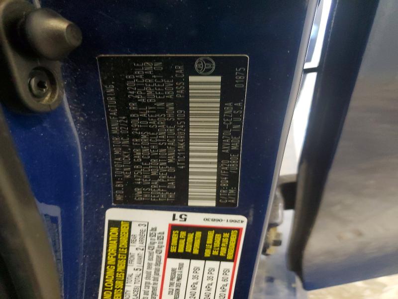 2024 Toyota Camry მანქანა იყიდება აუქციონზე, vin: 4T1C11AK4RU245109, აუქციონის ნომერი: 55899996