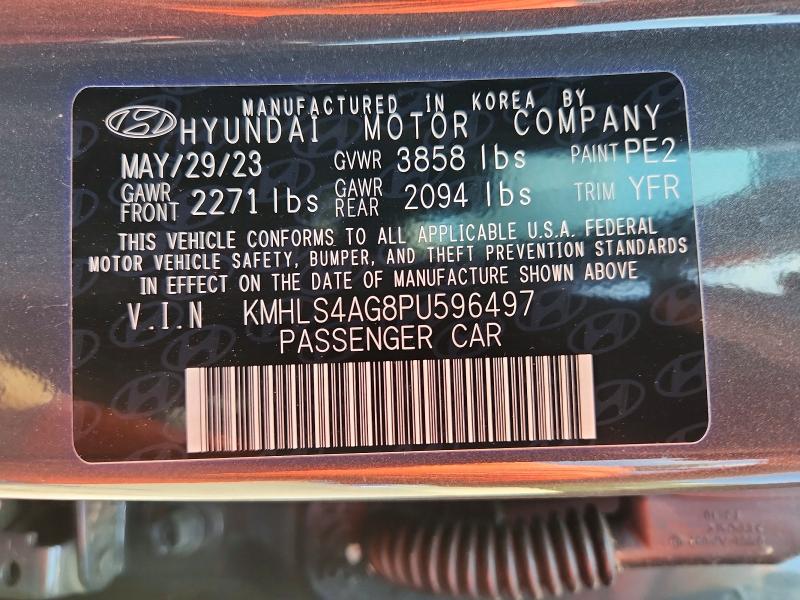 59223956 :رقم المزاد ، KMHLS4AG8PU596497 vin ، 2023 Hyundai Elantra مزاد بيع