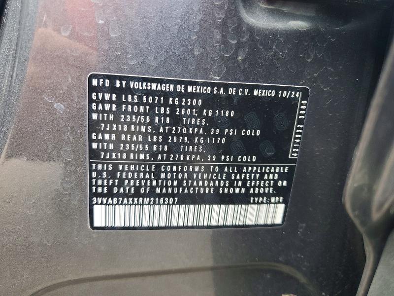 Продаж на аукціоні авто 2024 Volkswagen Tiguan, vin: 3VVAB7AXXRM216307, номер лоту: 57586886