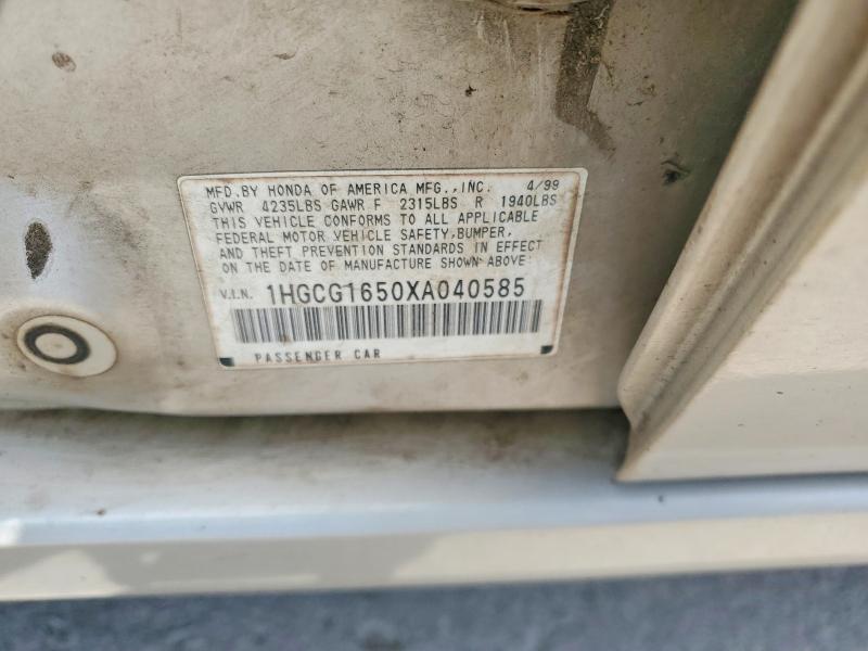 Продаж на аукціоні авто 1999 Honda Accord, vin: 1HGCG1650XA040585, номер лоту: 56594236