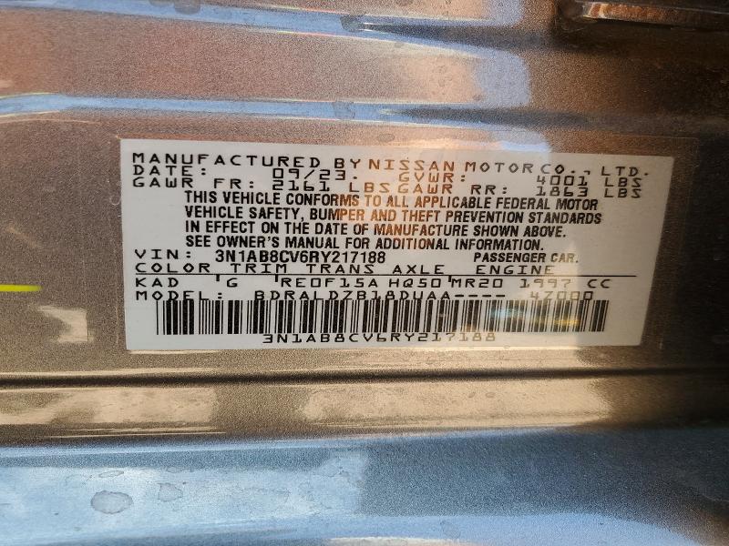 2024 Nissan Sentra მანქანა იყიდება აუქციონზე, vin: 3N1AB8CV6RY217188, აუქციონის ნომერი: 57089026