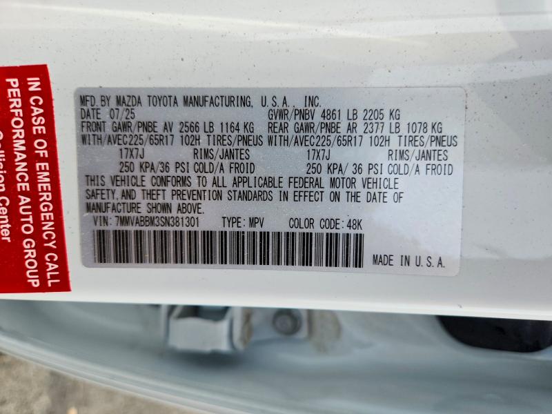 Aukcja sprzedaży 2025 Mazda Cx-50, vin: 7MMVABBM3SN381301, numer aukcji: 57966236
