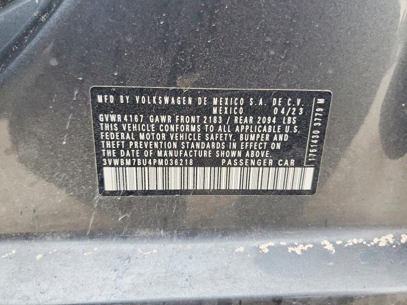 2023 Volkswagen Jetta მანქანა იყიდება აუქციონზე, vin: 3VWBM7BU4PM036218, აუქციონის ნომერი: 55573606