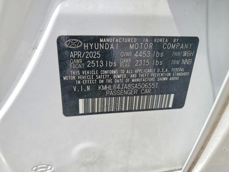 2025 Hyundai Sonata მანქანა იყიდება აუქციონზე, vin: KMHL64JA8SA506551, აუქციონის ნომერი: 58003466
