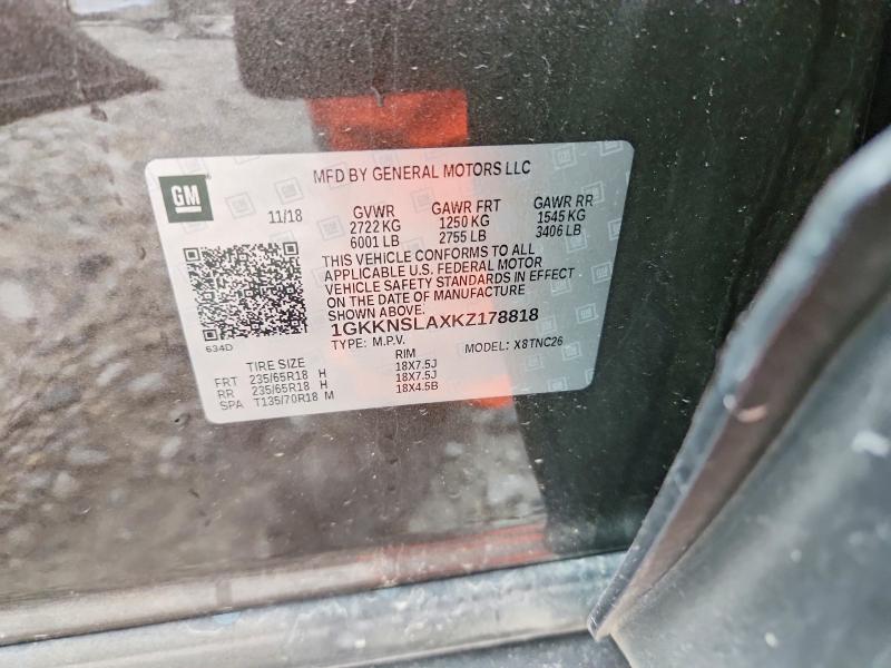 Продажа на аукционе авто 2019 Gmc Acadia, vin: 1GKKNSLAXKZ178818, номер лота: 56322996