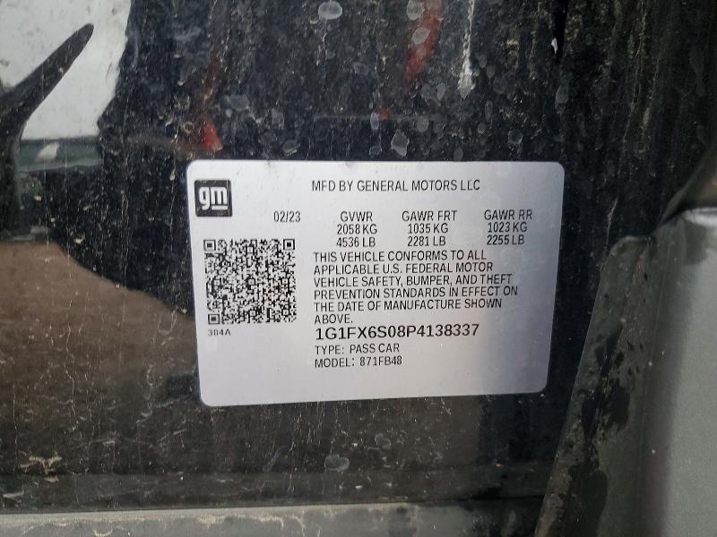 Продаж на аукціоні авто 2023 Chevrolet Bolt Ev, vin: 1G1FX6S08P4138337, номер лоту: 56031186