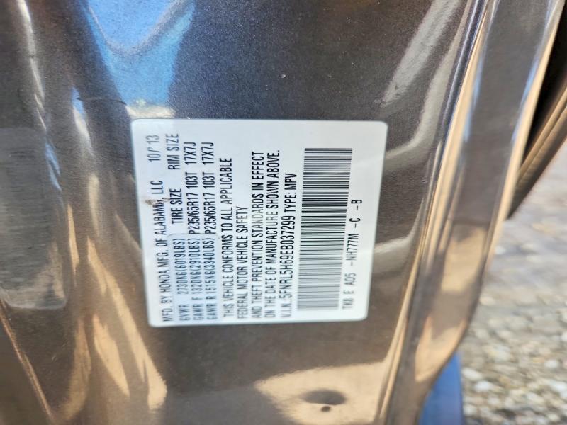 2014 Honda Odyssey მანქანა იყიდება აუქციონზე, vin: 5FNRL5H69EB037299, აუქციონის ნომერი: 56858686