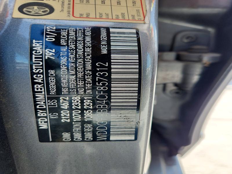 59009806 :رقم المزاد ، WDDGF8BB4CF857312 vin ، 2012 Mercedes-benz C مزاد بيع