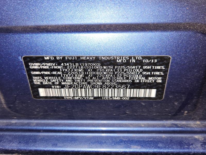 Продаж на аукціоні авто 2014 Subaru Xv Crosstrek, vin: JF2GPAWC9E8223567, номер лоту: 57922166