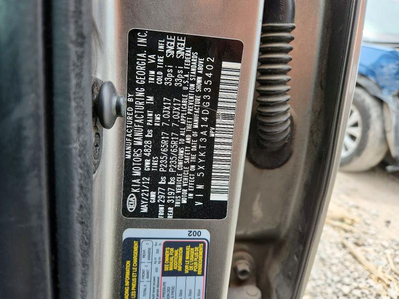 Продаж на аукціоні авто 2013 Kia Sorento, vin: 5XYKT3A14DG335402, номер лоту: 56479816
