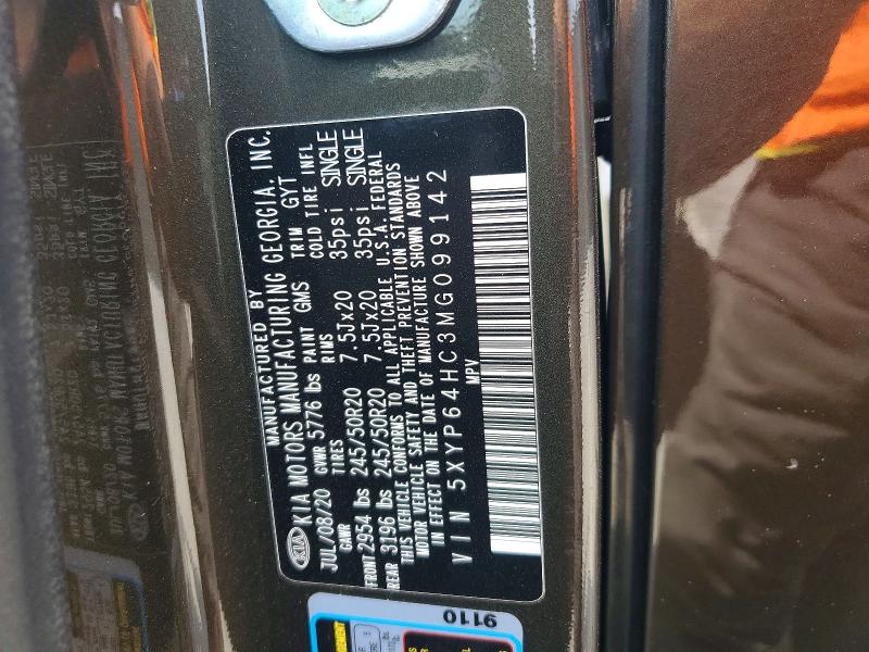 Aukcja sprzedaży 2021 Kia Telluride, vin: 5XYP64HC3MG099142, numer aukcji: 79134615