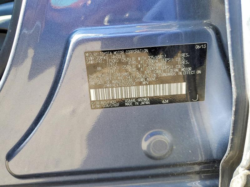 Aukcja sprzedaży 2013 Toyota Rav4, vin: JTMRFREV3D5020234, numer aukcji: 55094486