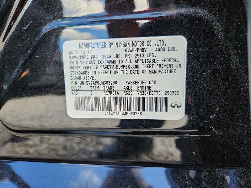 56545306 :رقم المزاد ، JN1EV7AP6JM363296 vin ، 2018 Infiniti Q50 مزاد بيع