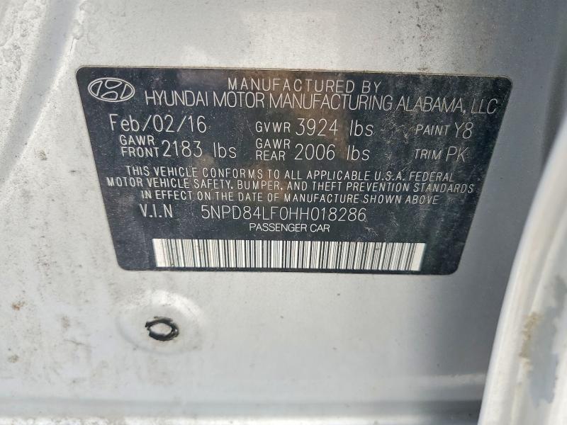 2017 Hyundai Elantra მანქანა იყიდება აუქციონზე, vin: 5NPD84LF0HH018286, აუქციონის ნომერი: 55832346