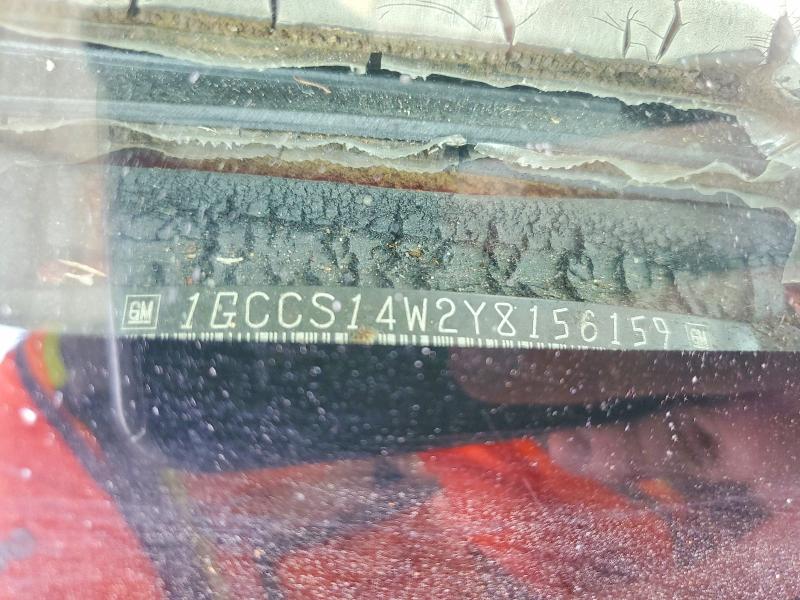 Продаж на аукціоні авто 2000 Chevrolet S Truck, vin: 1GCCS14W2Y8156159, номер лоту: 55952826