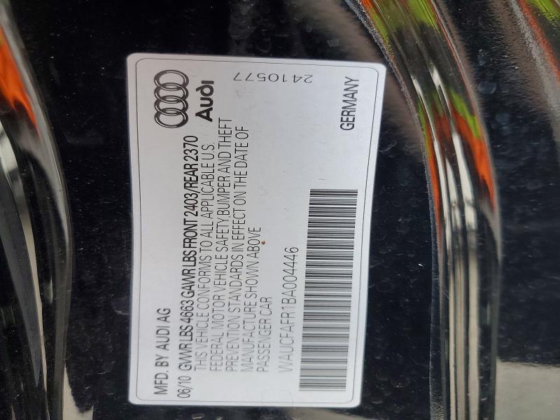 Продажа на аукционе авто 2011 Audi A5, vin: WAUCFAFR1BA004446, номер лота: 55575066