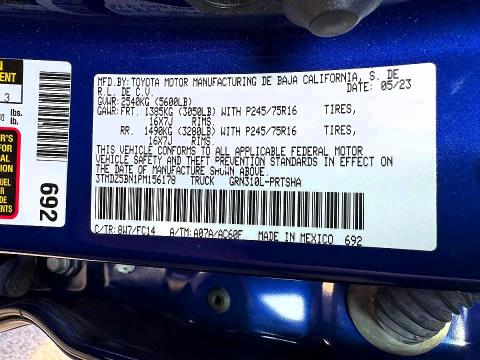 56179196 :رقم المزاد ، 3TMDZ5BN1PM156178 vin ، 2023 Toyota Tacoma مزاد بيع