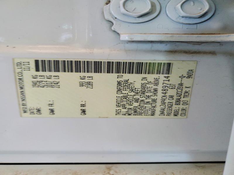 Продаж на аукціоні авто 2012 Nissan Altima, vin: 1N4AL2AP4CN489714, номер лоту: 57875996