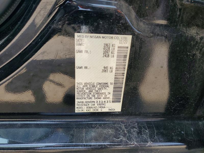 Продаж на аукціоні авто 2023 Nissan Altima, vin: 1N4BL4DV0PN331435, номер лоту: 58380186