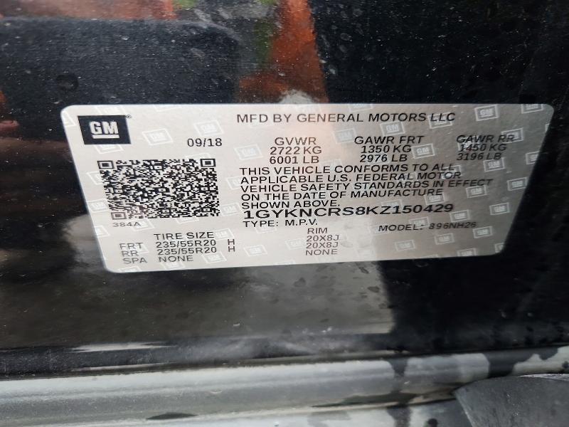 Auction sale of the 2019 Cadillac Xt5, vin: 1GYKNCRS8KZ150429, lot number: 56602546