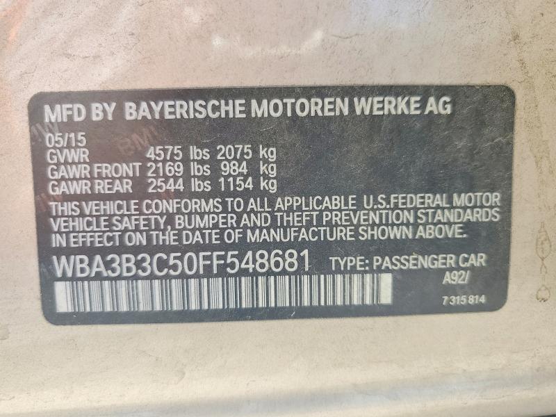 Aukcja sprzedaży 2015 Bmw 328, vin: WBA3B3C50FF548681, numer aukcji: 58102706